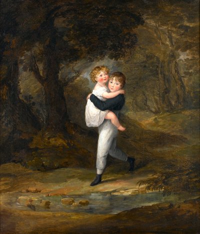 Children in the Wood Crossing the Stream, c.1806 by Maria Spilsbury